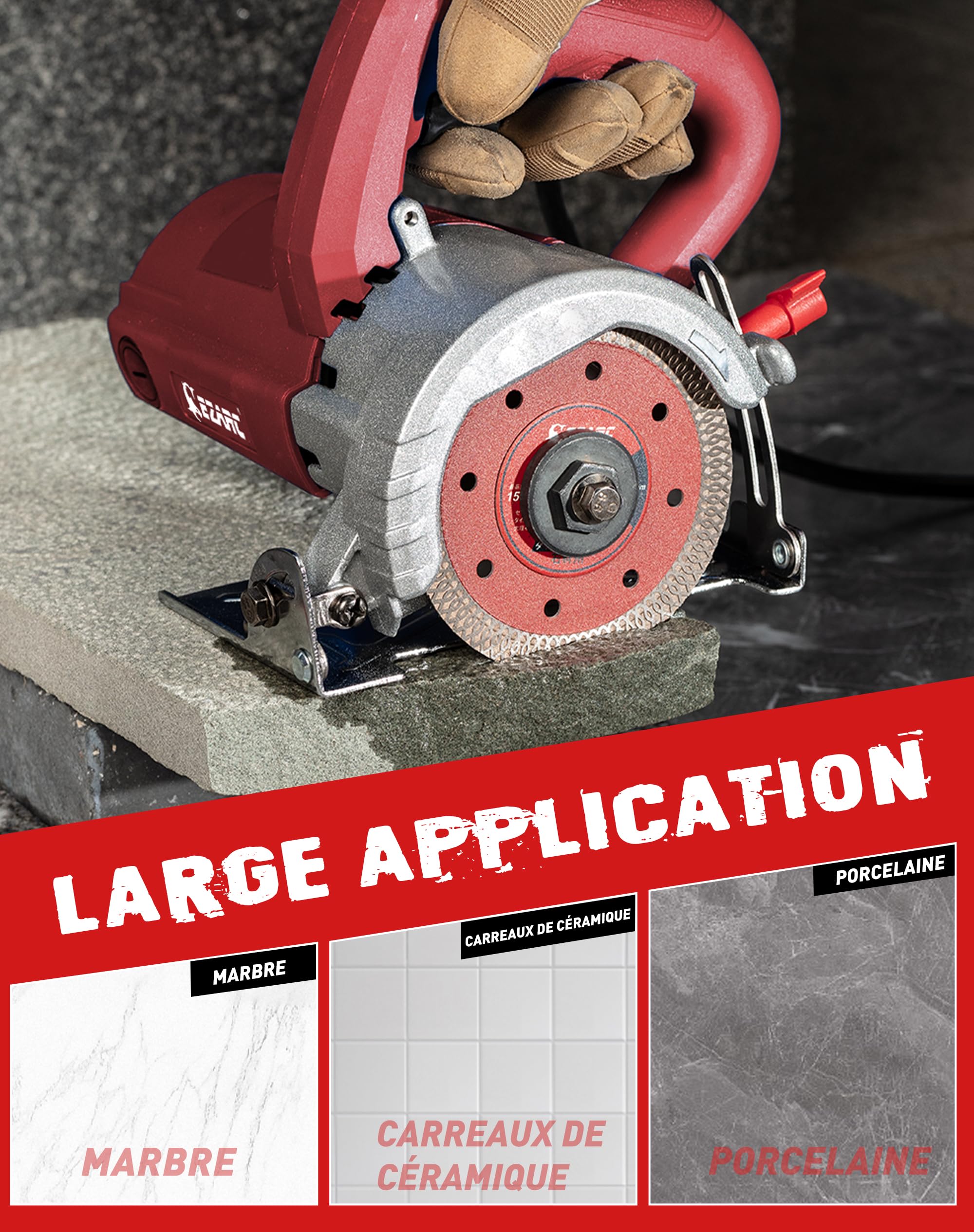 EZARC Disque Diamant 125 mm, Disque Diamant Carrelage Extra Fin, Disque Ceramique pour Céramique, Carrelage, Marbre (Lot de 2)