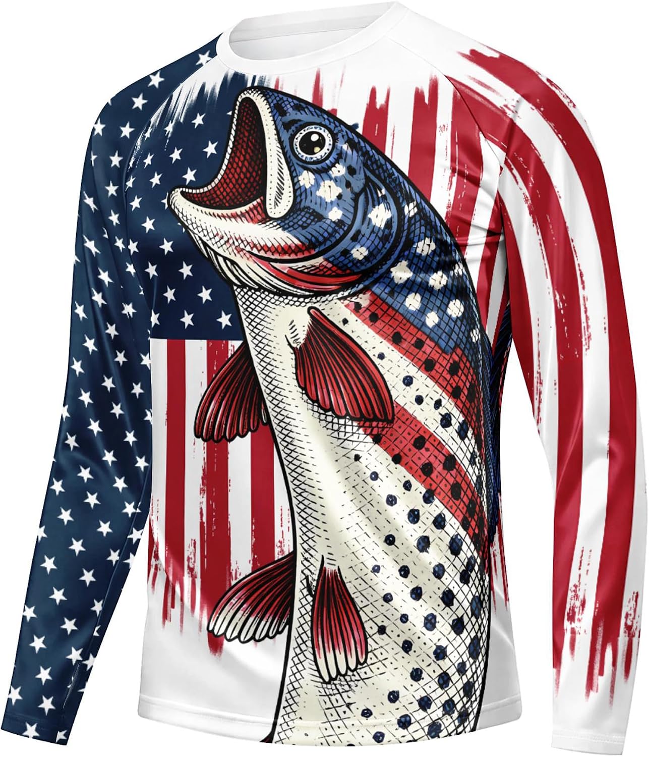Fishing Shirts for Men Long Sleeve Sun Protection UV Shirts Rash Guard Swim Shirt for Swimming Hunting