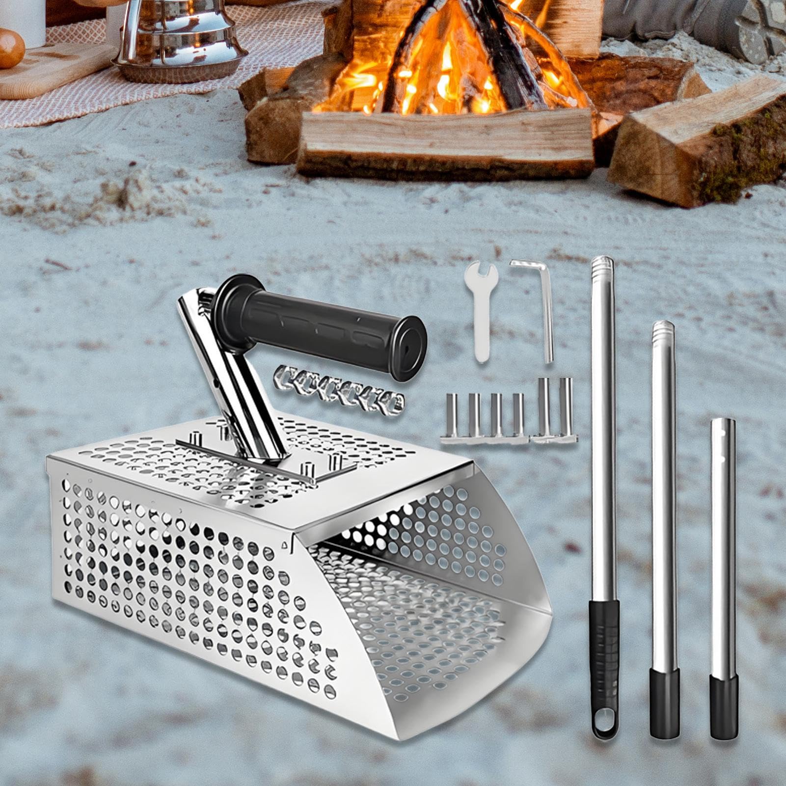 Pala para Detector de Metales Antideslizante de Acero Inoxidable para | Pala de Resistente para Excavar para Adultos Hombres Mujeres Búsqueda de Tesoros Excavación Herramienta de Verano