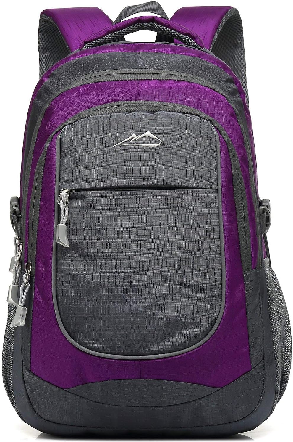 Backpack Bookbag for College Sturdy Travel Business Hiking Fit Laptop Up to 15.6 Inch Multi Compartment Gifts for Men Women Night Light Reflective (Purple A)