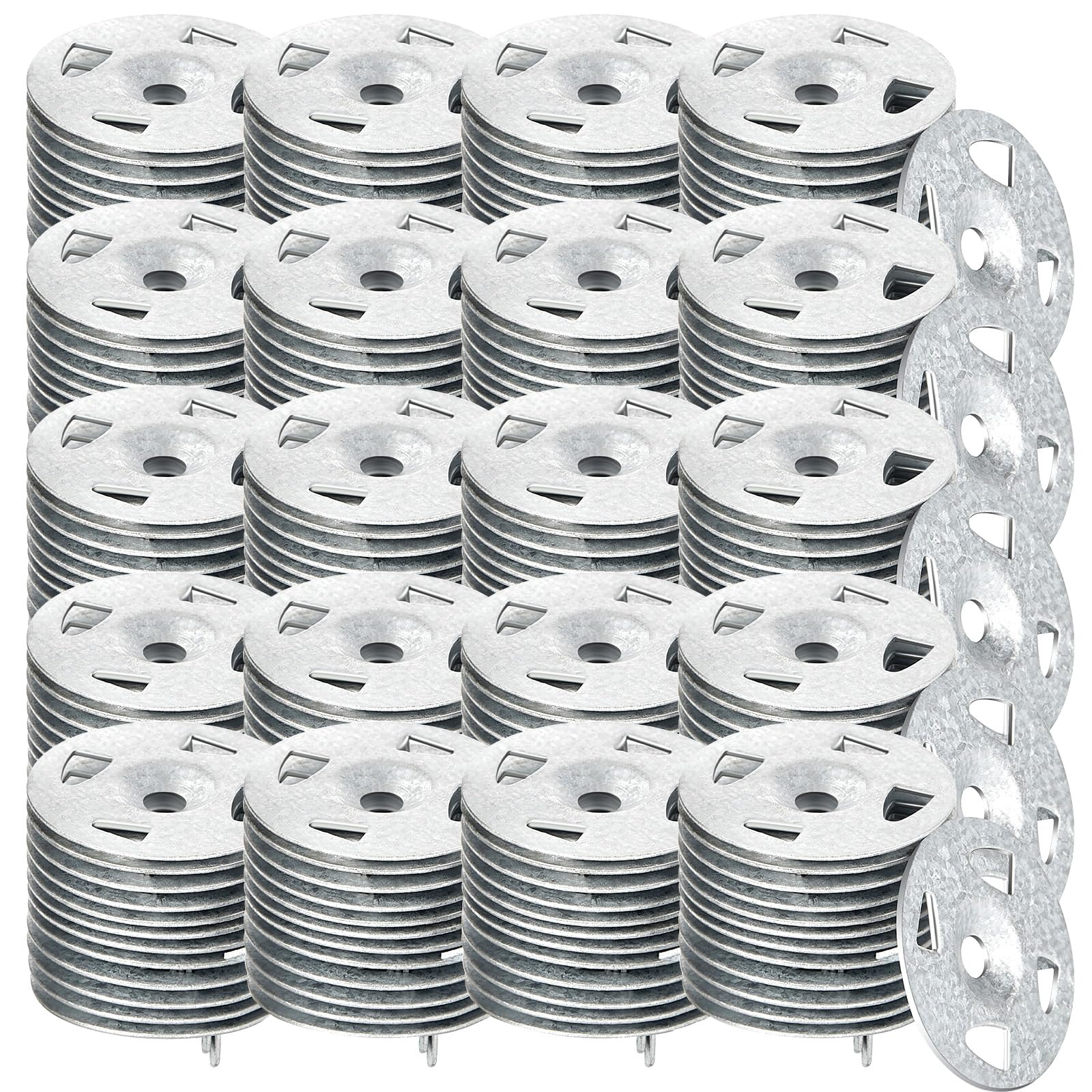 Photo 1 of Fabbay 2000 Pcs Foam Board Fasteners 1-1/8 Inch Galvanized Steel Washers, Heavy Duty High Strength Rust Proof Industrial Metal Washers for Outdoor Construction & Fixing Fastening Installation