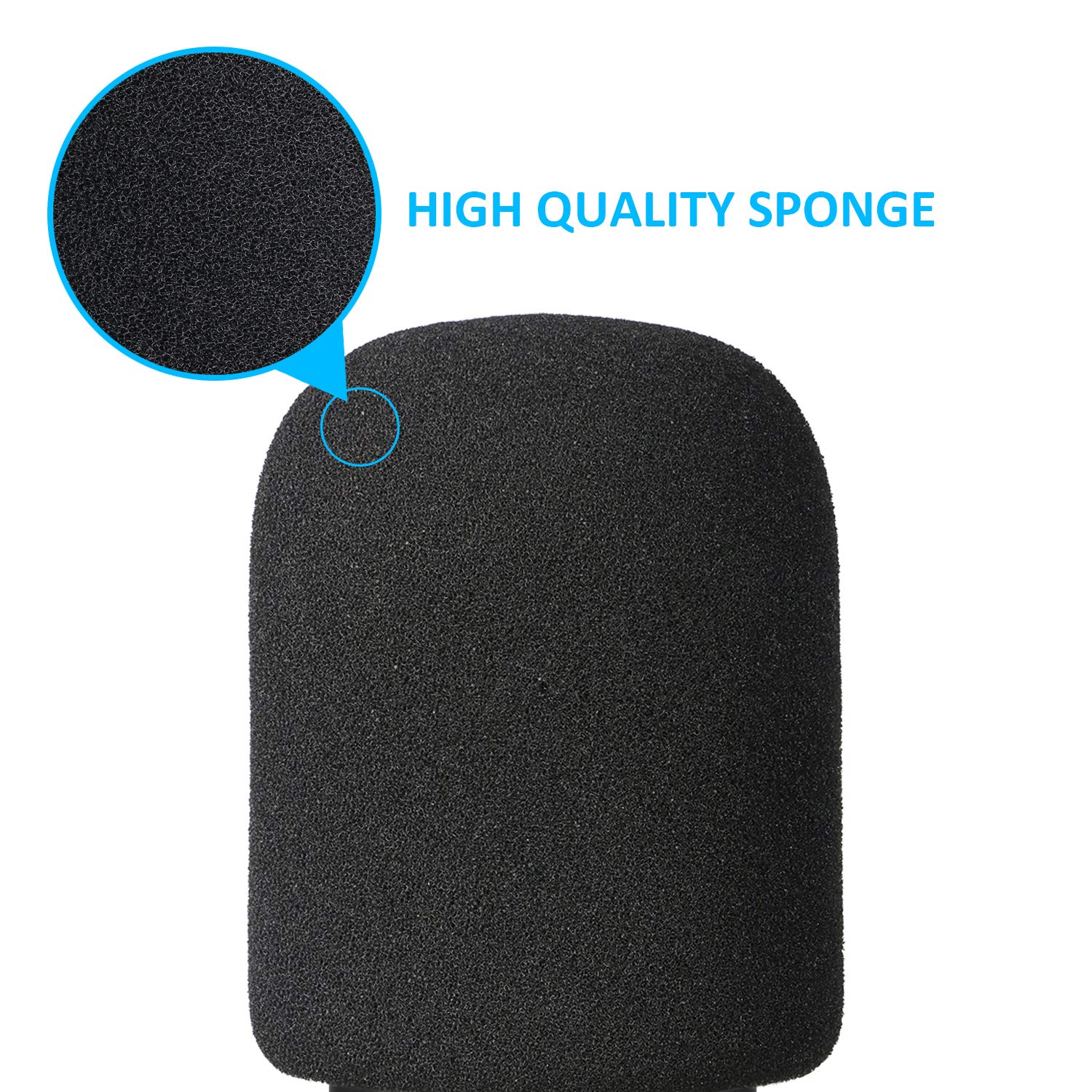 Large Icrophone Windscreen Foa Cover Pop Filter, Professional Ic Wind Shield, Sound-Absorbing