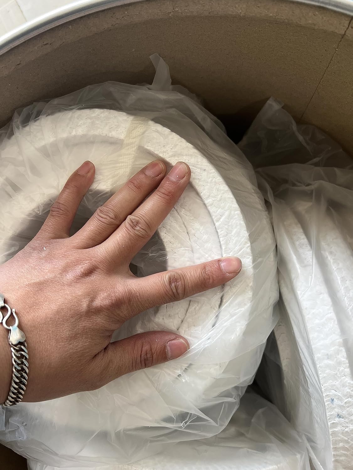 Heart Non-Asbestos PTFE Oil Impregnated Gland Packing - 5 Meters Industrial Seal for Pumps and Valves(6mm*6mm)