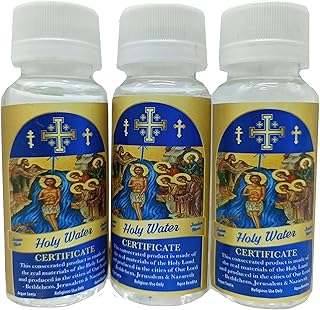 Zuluf Jordan River Holy Water Set of 3 – Blessed Water from Baptism Site for House Blessing, Healing, Spiritual Use