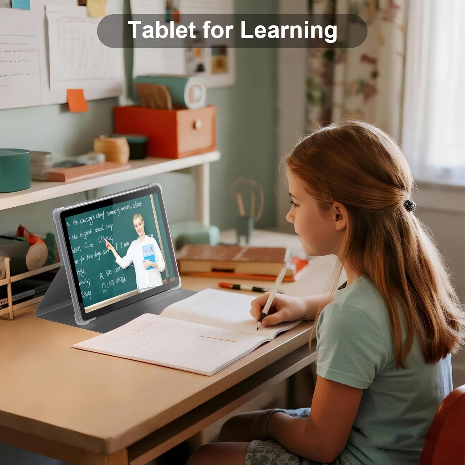 BYYBUO Tablet,10.1 inch Android 15 Tablets, 8GB RAM 64GB ROM 1TB Expand,1280x800 IPS HD Touchscreen,5000mAh Battery, Wi-Fi 6, Bluetooth 5.2, Dual Camera,Metal Body with Case