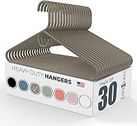 Vista 31 de Neaties - Perchas resistentes para ropa, paquete de 18 – Fabricadas en EE. UU. – Capacidad de 8 libras, perchas de plástico para ropa de adultos