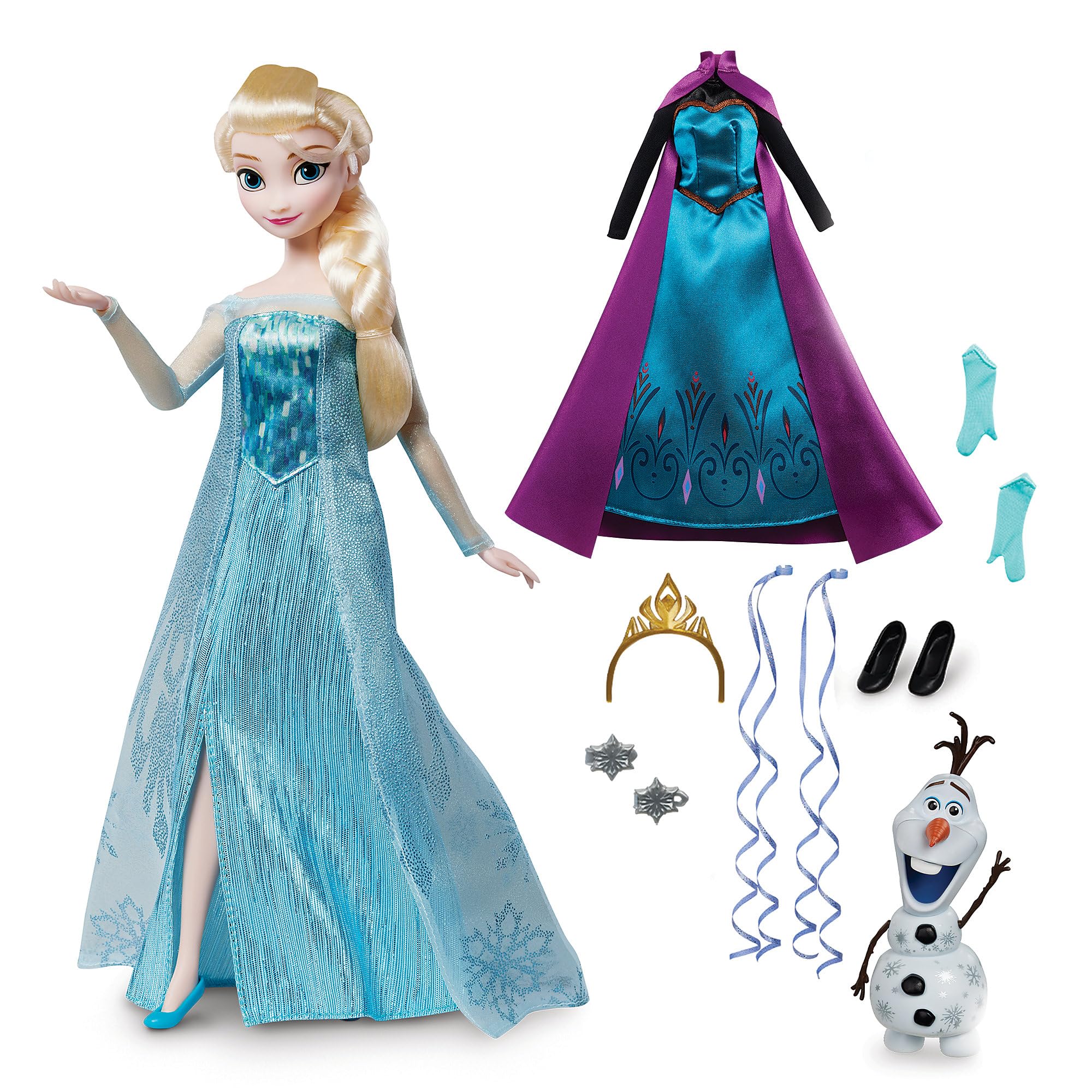 Amazon.com: Disney Store Official Elsa Story Doll (Blue Dress) - 11 Inches  - Includes Coloring Book and Additional Dress, Princess Doll in Classic  Outfit, Disney Princess Toys for Girls : Toys & Games