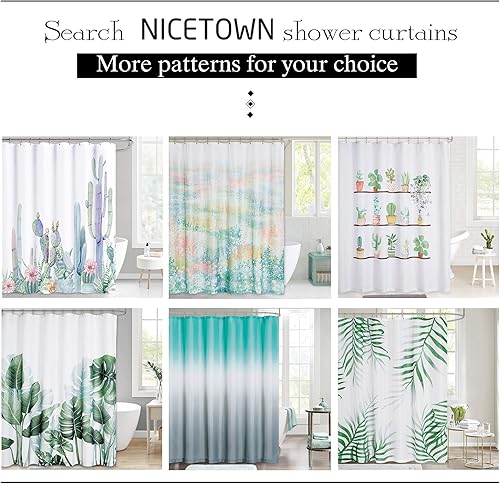 Vista 7 de NICETOWN Tapetes de baño antideslizantes (verde cáscara, 20 x 32 + 17 x 24 pulgadas)