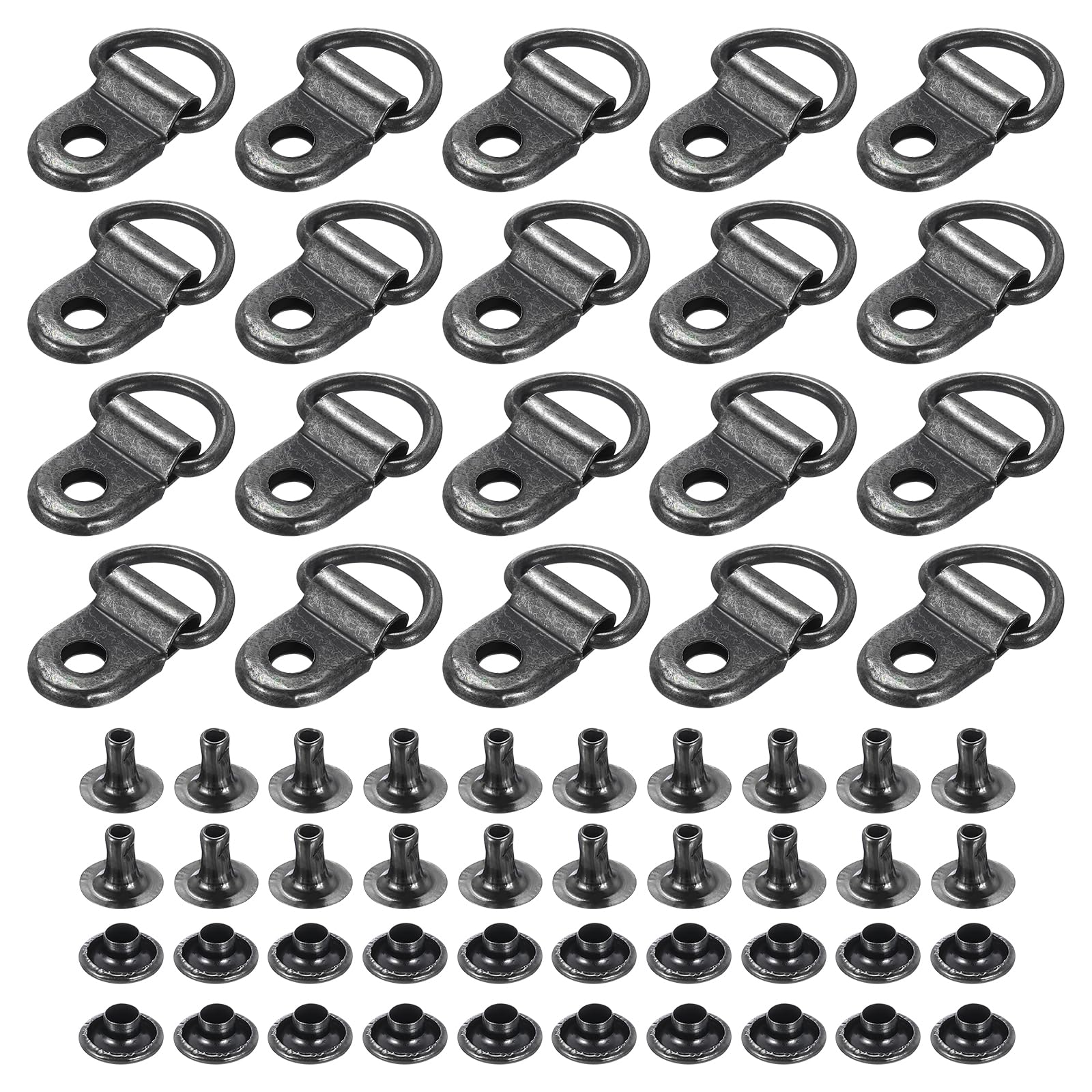 PATIKIL Schnürhaken Aus Edelstahl – 30er Pack, Schwarz, Für Schuhe & DIY