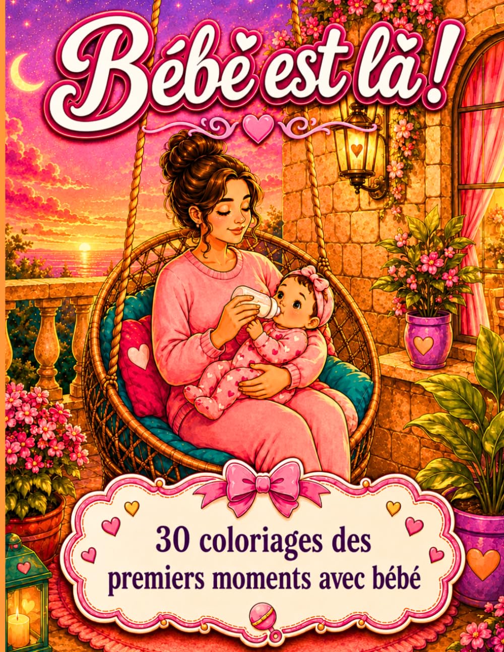 Bébé est là ! 30 Coloriages drôles et tendres pour jeune Maman: Cahier de coloriage des premiers moments avec bébé - Idée cadeau naissance