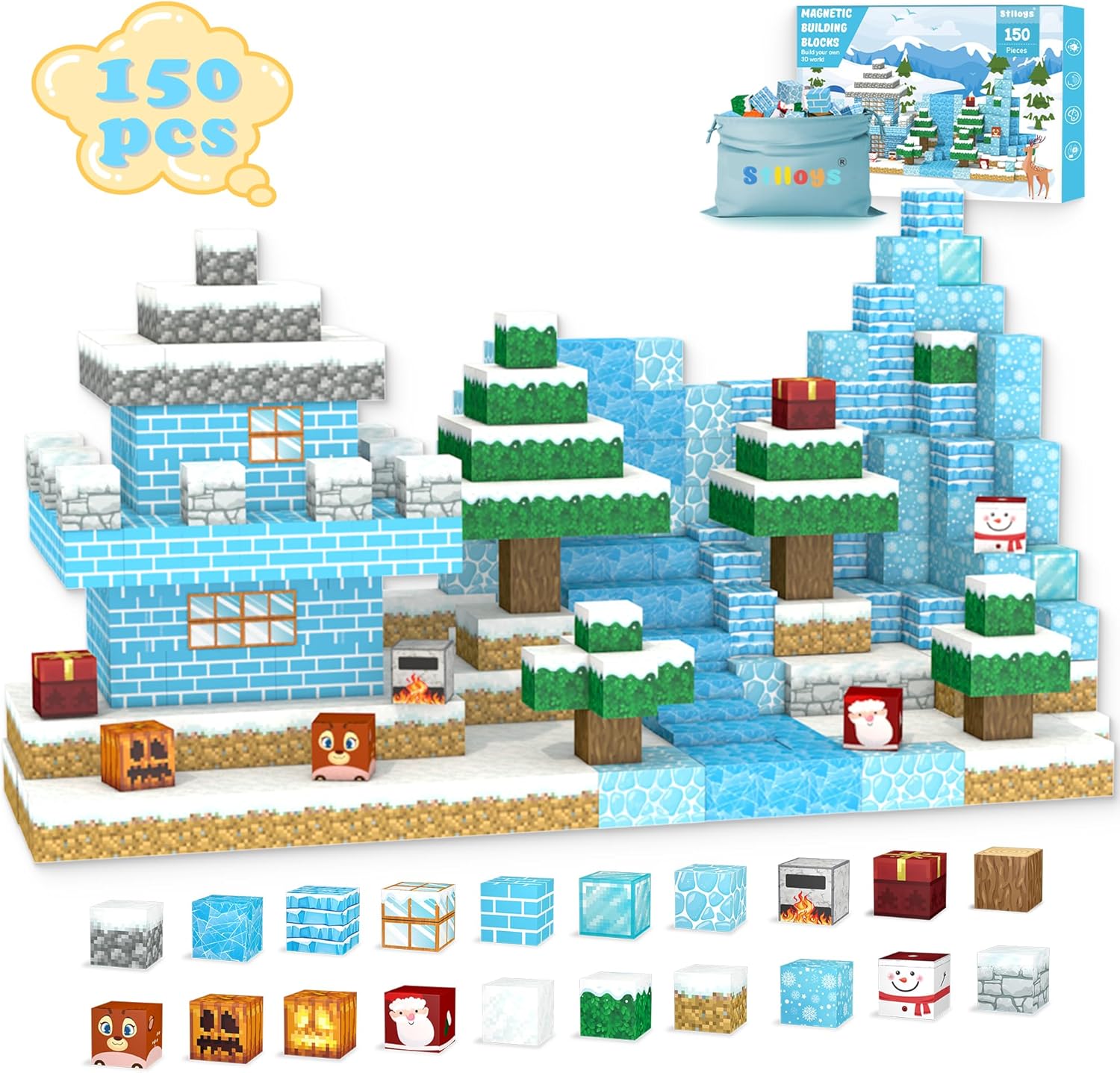 Stlloys 150PCS Blocks Frozen Toys, Build Mine