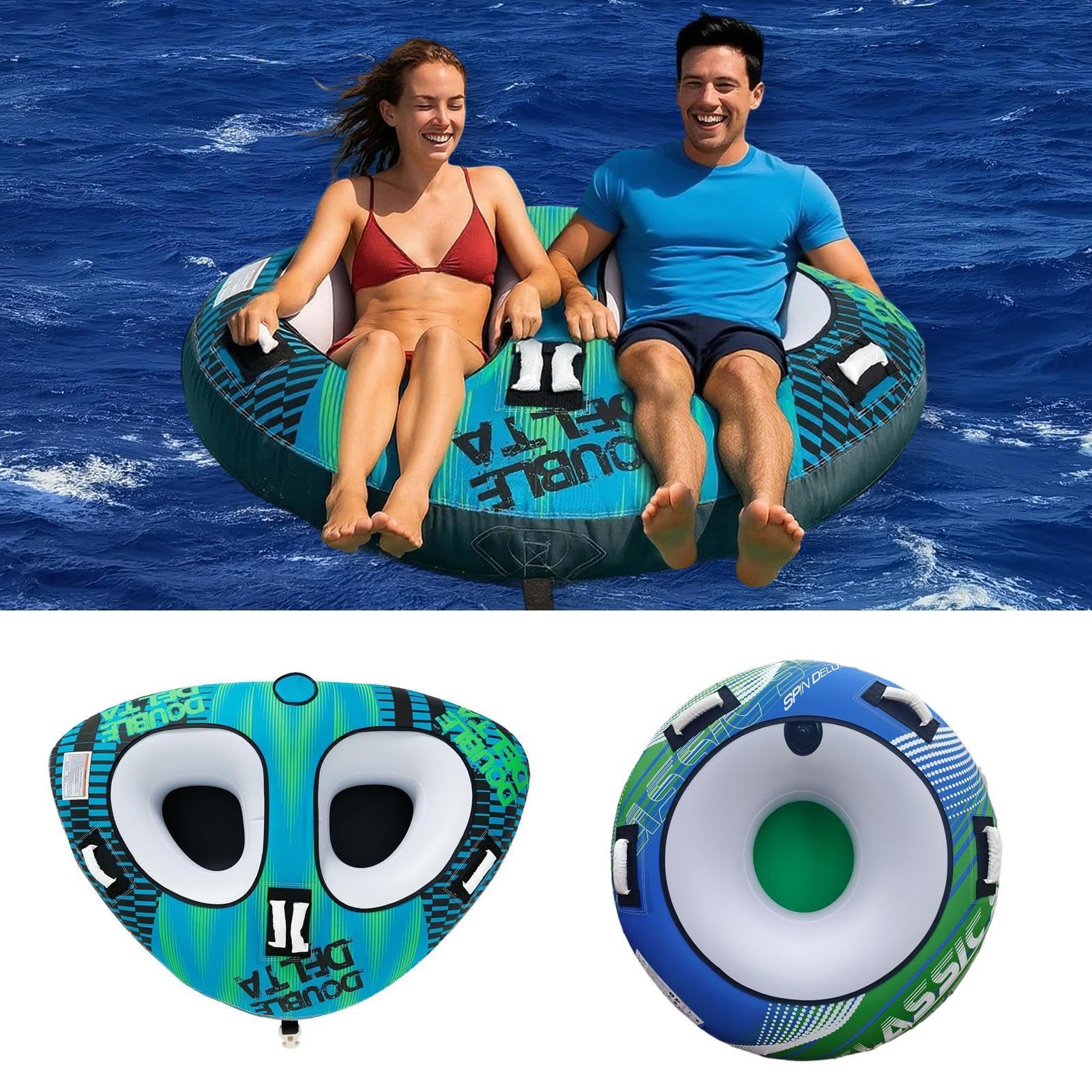 Generisch Abschleppbarer Schlauch Groß Tragbar Abriebfest | Aufblasbare Jugend-Schwimmboje See, Pool, , Wassersport, Angeln, Wakeboard, Kajak, Schwimmen, Wasserski, Rafting