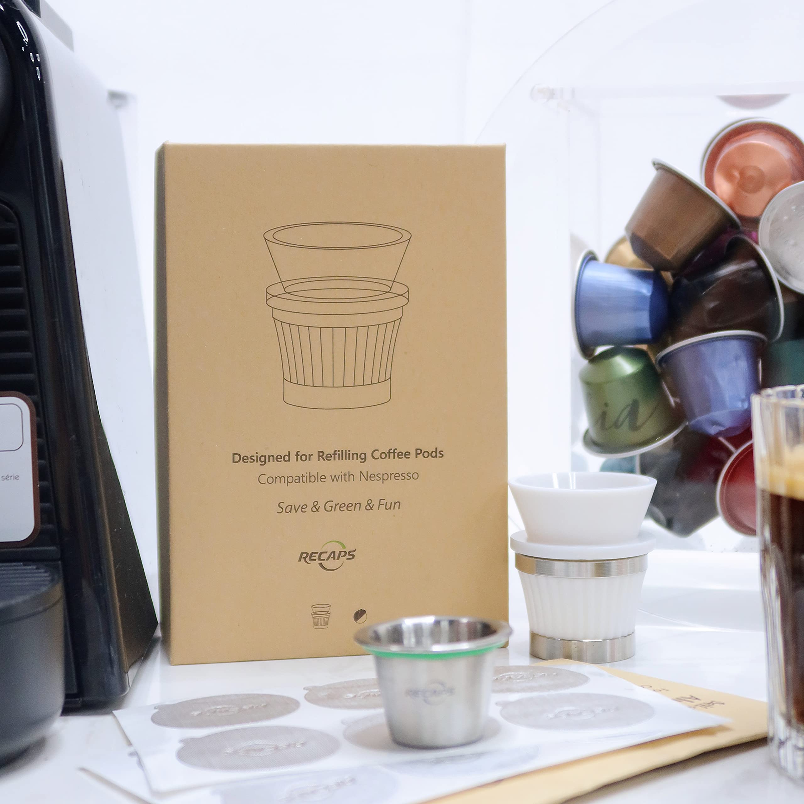 Buy RECAPS Filling Tool Holder Compatible with Nespresso Original Line