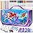 weirtoya 56 PCS Washable Scented Markers Set with Glitter Pencil Case, Mermaid Unicorn Arts and Crafts for kids 4-6-8 Kids Coloring Drawing Kits for 4-8 Years Old Girls Birthday Gifts (Mermaid, 56)