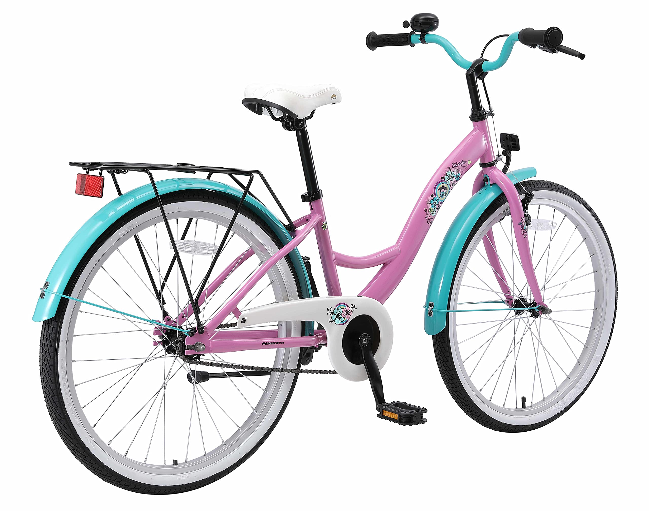 BIKESTAR Bicicleta Infantil para niñas a Partir de 10 años | Bici 24 Pulgadas con Frenos | 24" Edición Clásica