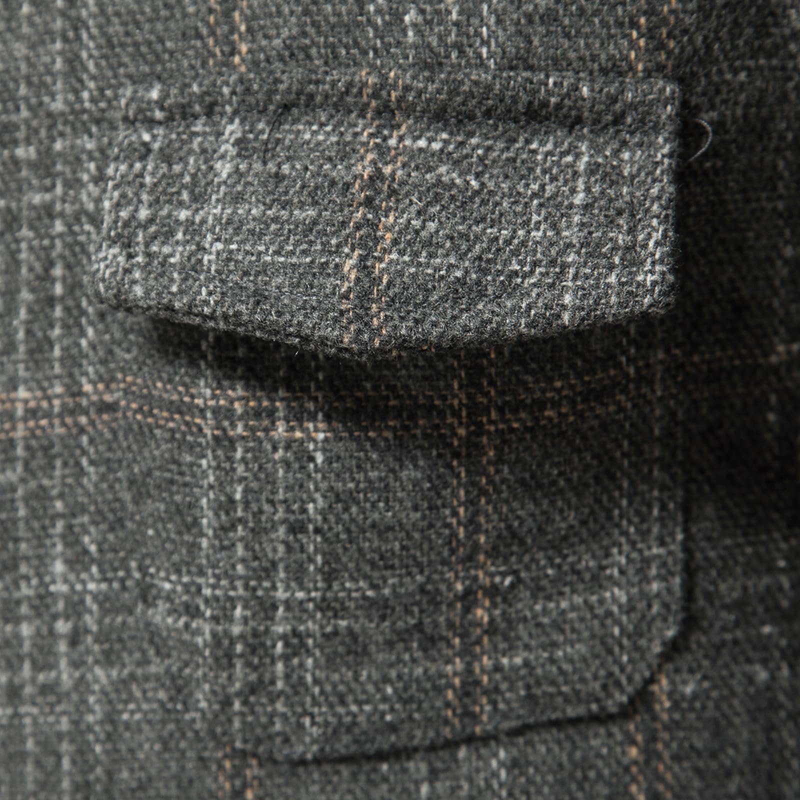 MakingDa Gilet à carreaux pour homme - Sans manches - Col en V - En tweed - Style décontracté - Avec poche
