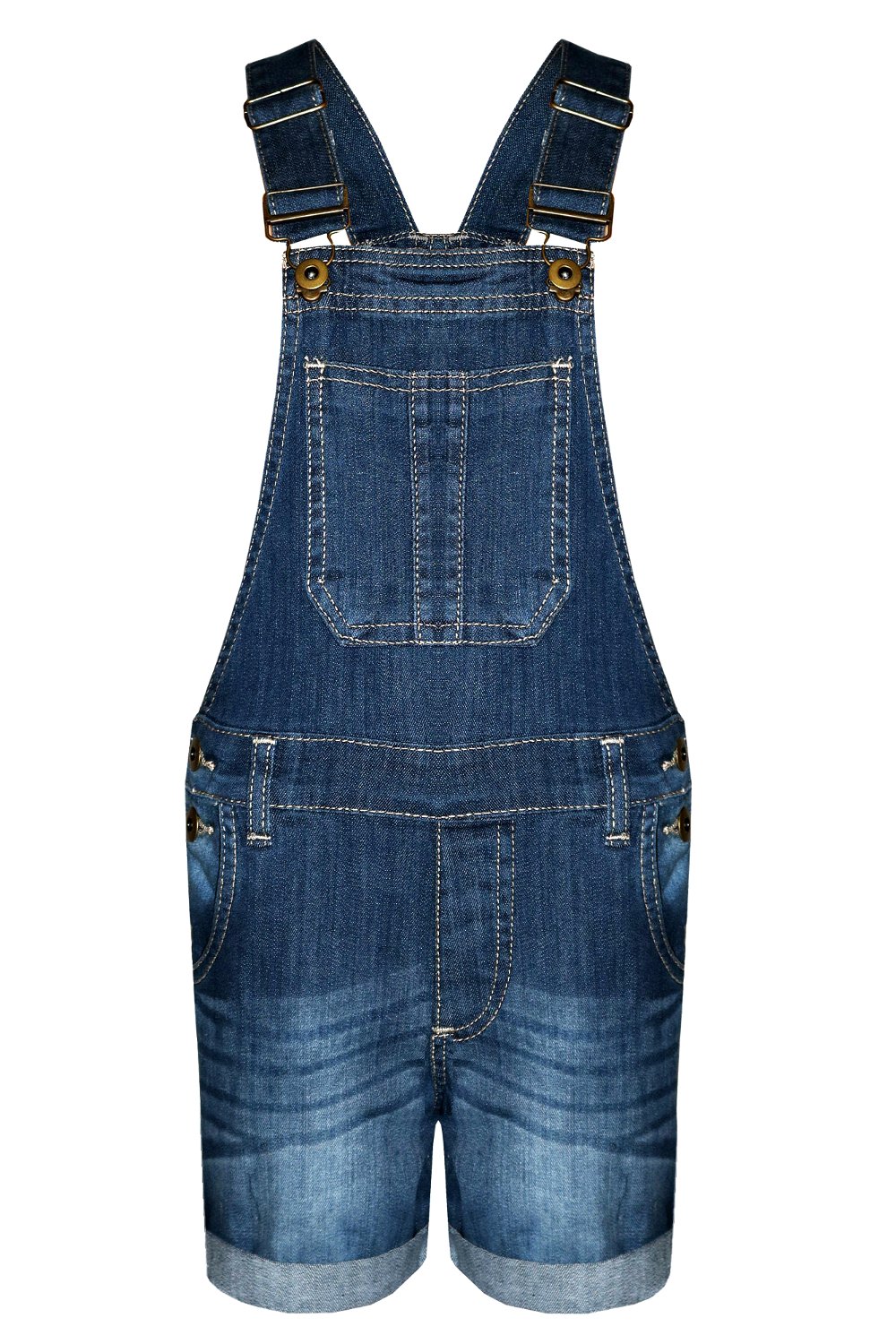 AEL NIÑAS NIÑOS Denim Mezclilla Dungaree EQUIPAR Pantalones Cortos Vestido Jersey DE Vestido TAMAÑO 3-14 AÑOS