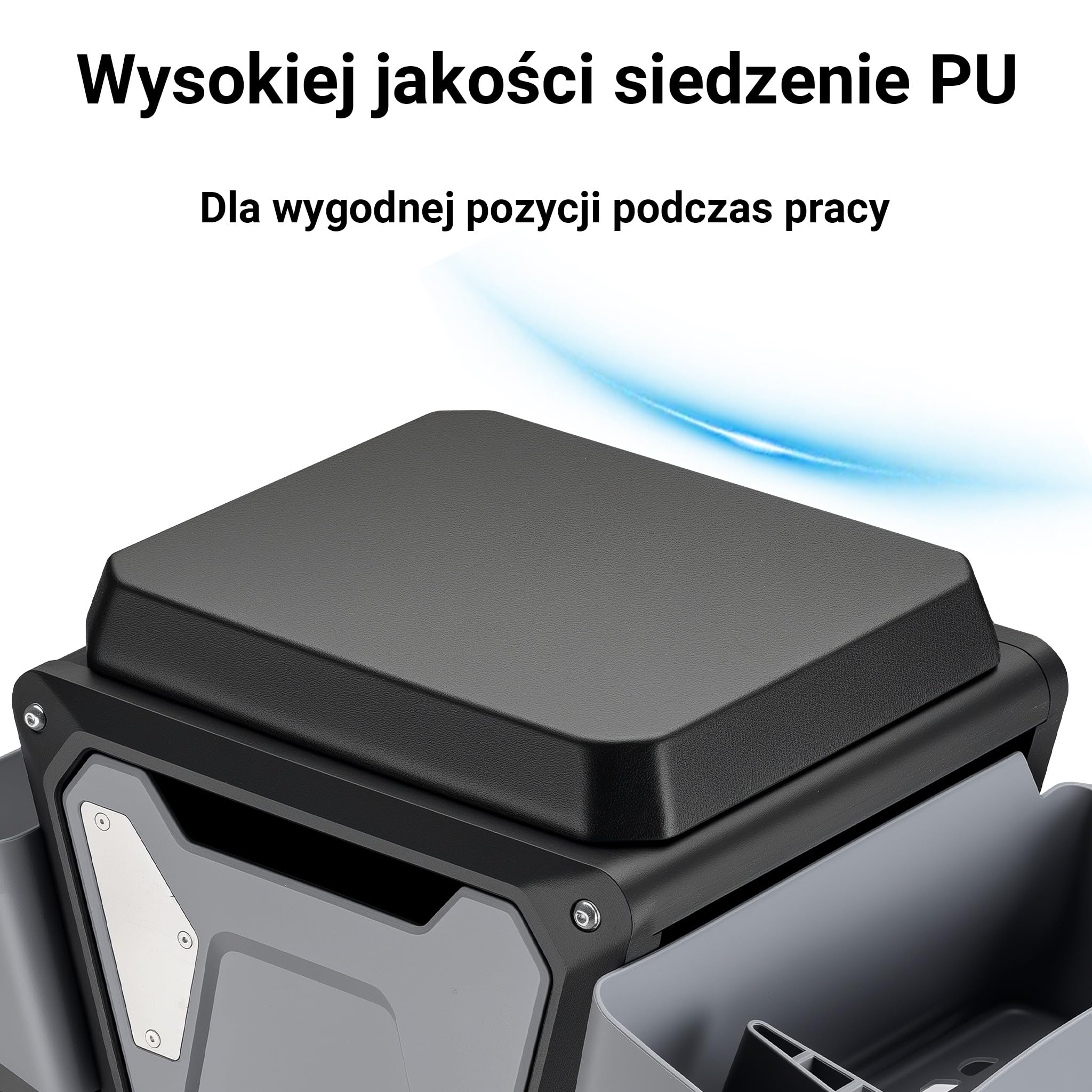 Wiltec Taboret warsztatowy do 120kg z dwoma pojemnikami i szufladą na narzędzia 53 x 38 x 38 cm do prac w warsztacie