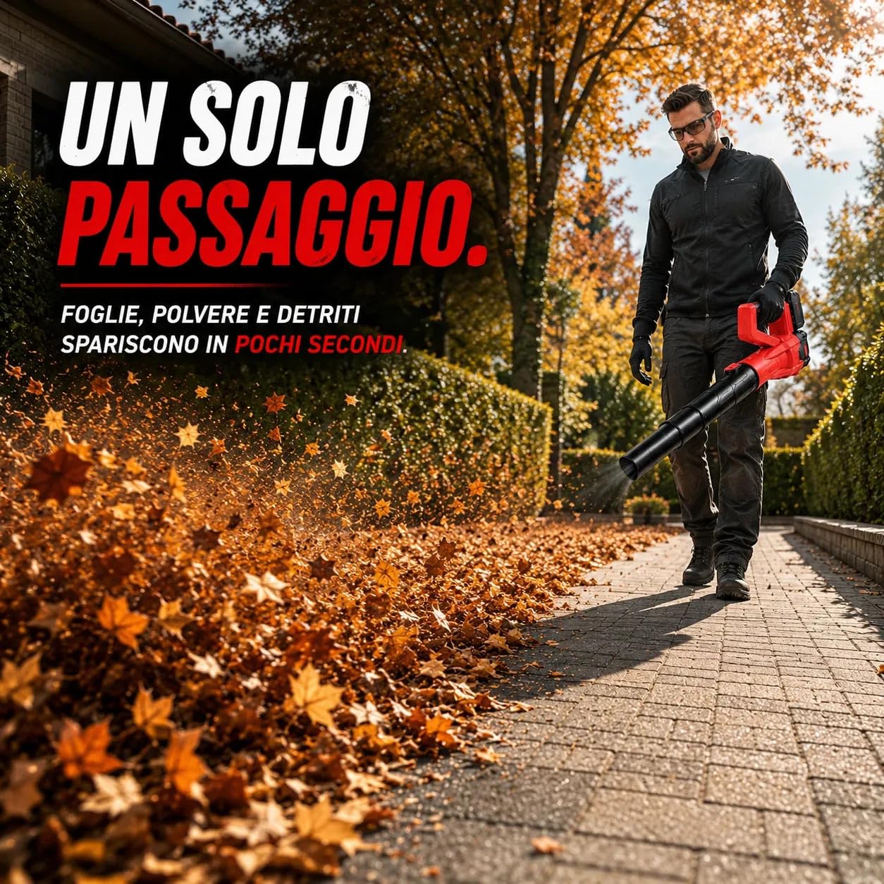 Soffiatore Professionale a Doppia Batteria 48V da 1080W a 6 velocità