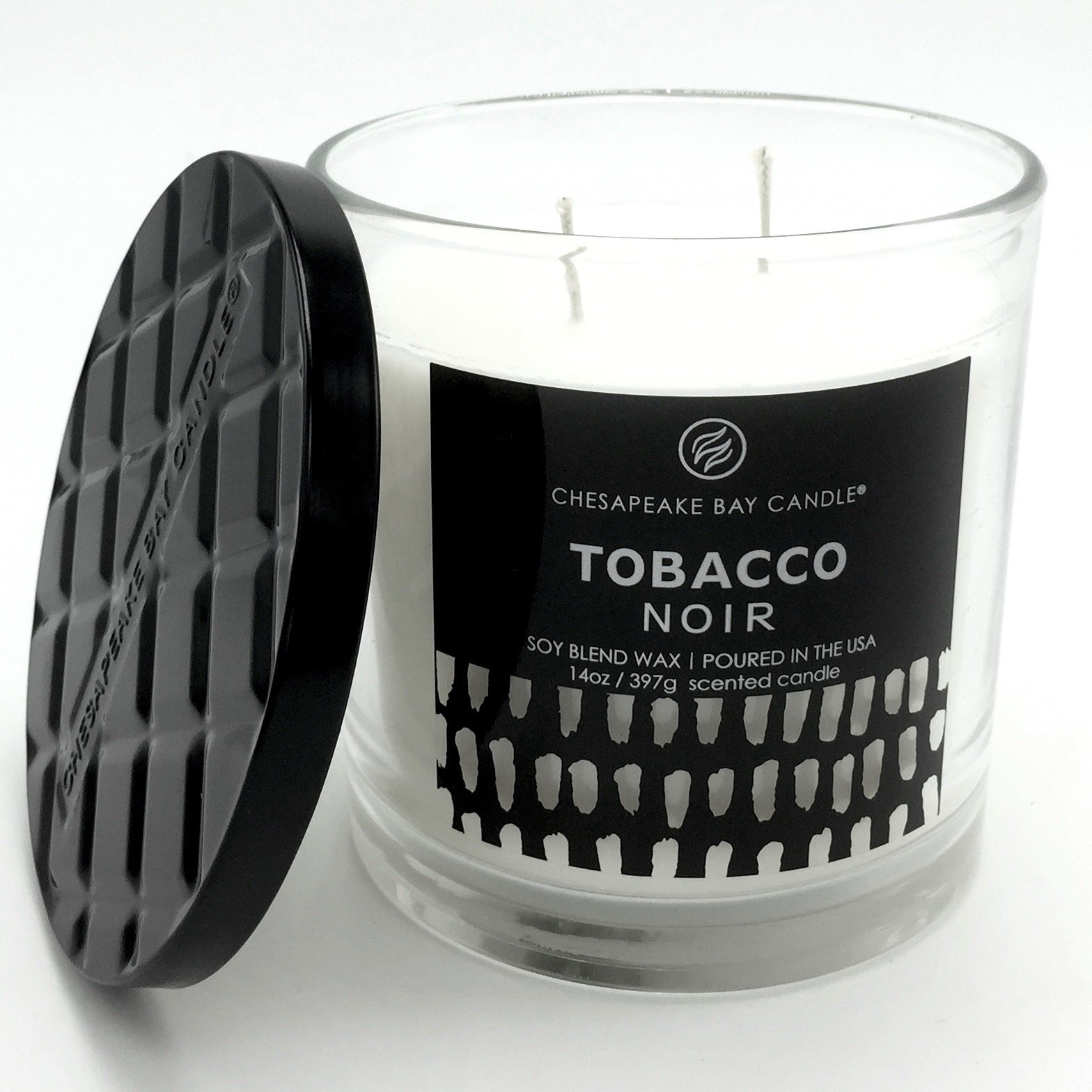Chesapeake Bay Tobacco Noir Scented Candle With Two Wicks Made