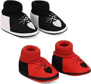 onfeet Soft Comfortable and Skin Friendly Slip-On Cotton Casual Winter Booties for 0-9 Months Baby Boy & Baby Girl Combo Set-picture-41