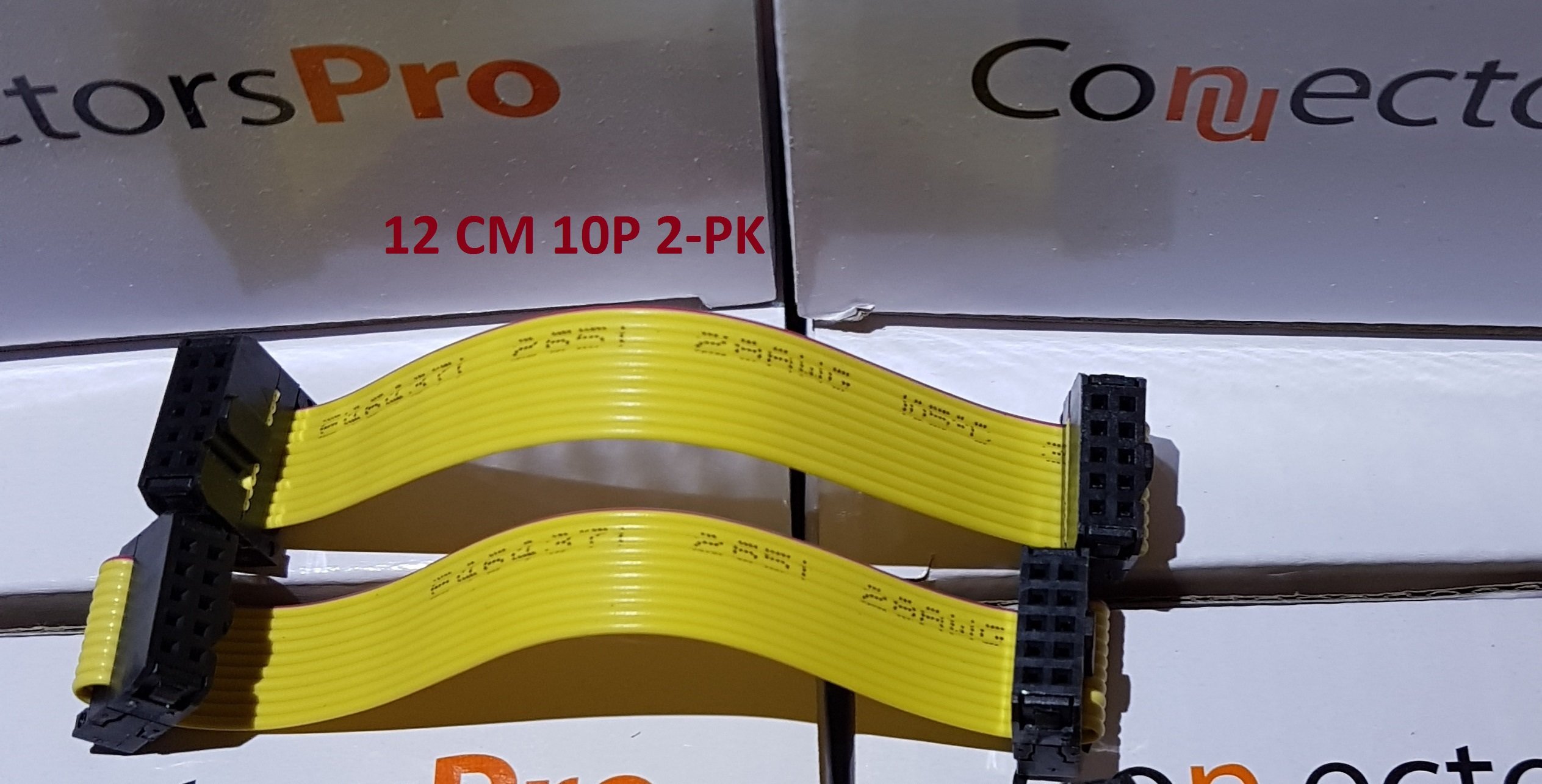 IDC Connectors 10 Pin Flat Ribbon Cable 12cm 2-Pack | Female To Female ...