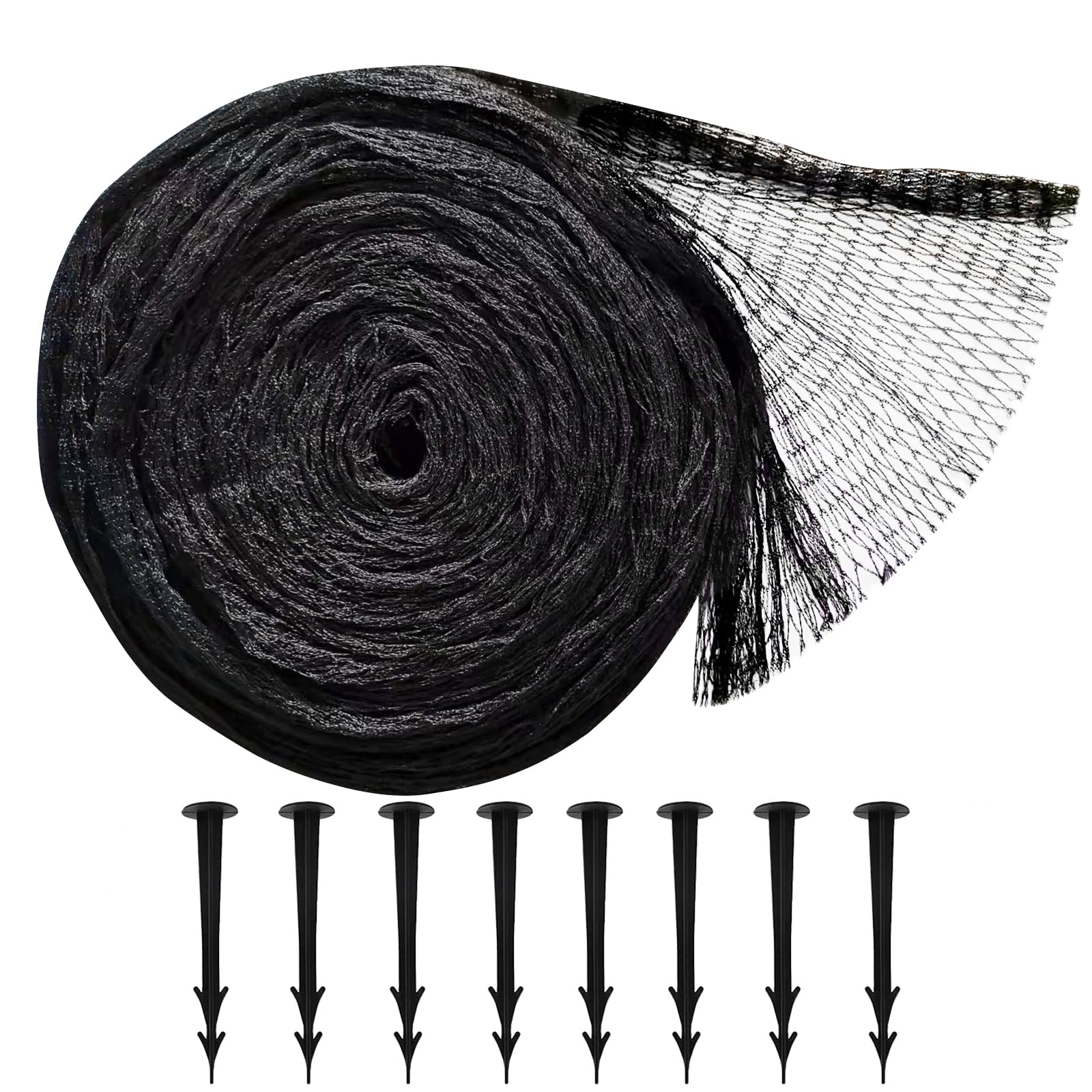 Teichnetz 2x5 Meter Feinmaschig - Vogelschutznetz Mit 10 Bodenankern Für Garten & Teich