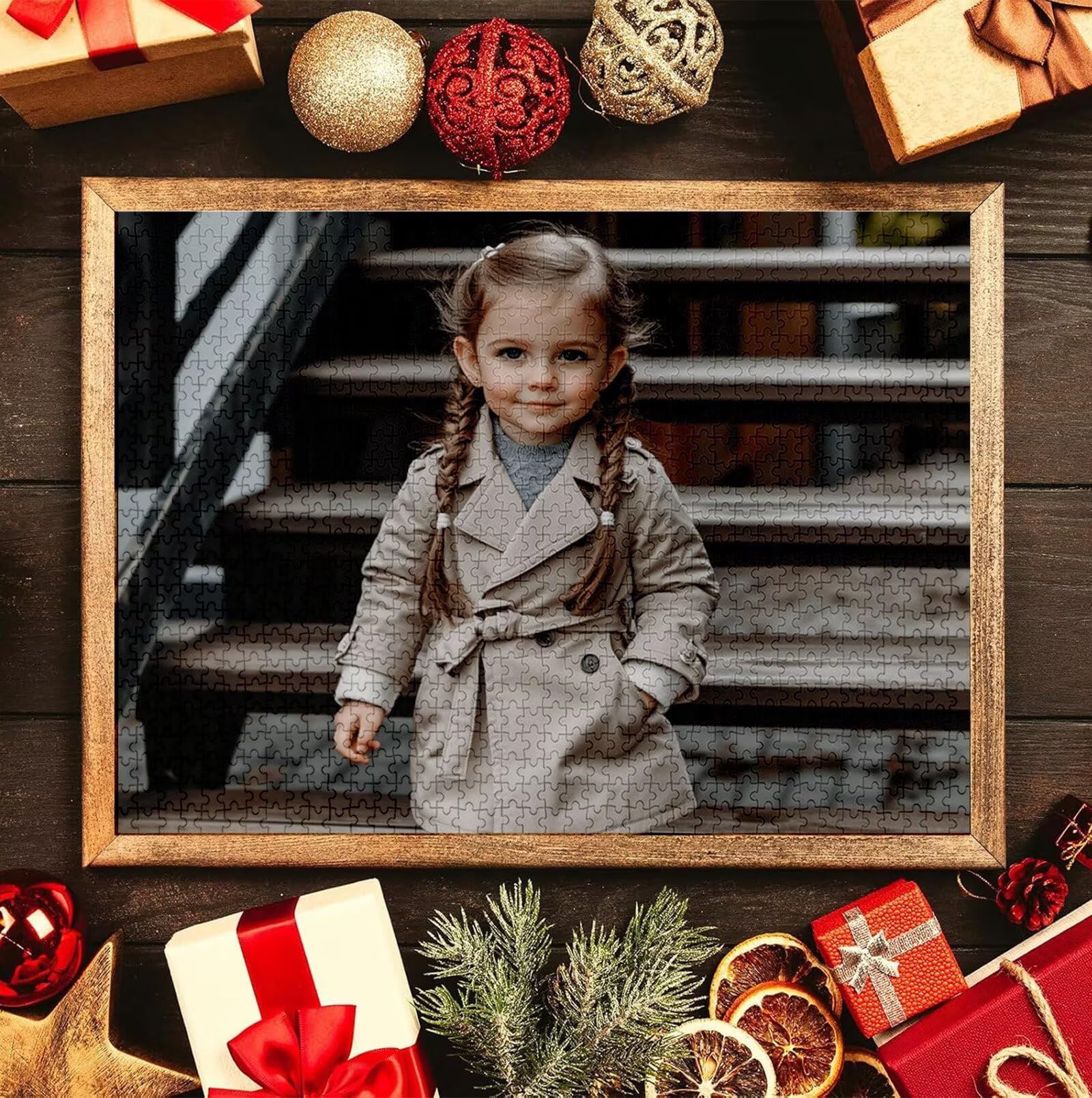 Puzzle Personalizado con Foto, Personalizada Rompecabezas Personalizado Diseña tu Logo Foto o Texto, Personalizado Navidad Halloween San Valentín Parejas Niños Familia Amigos h-2837