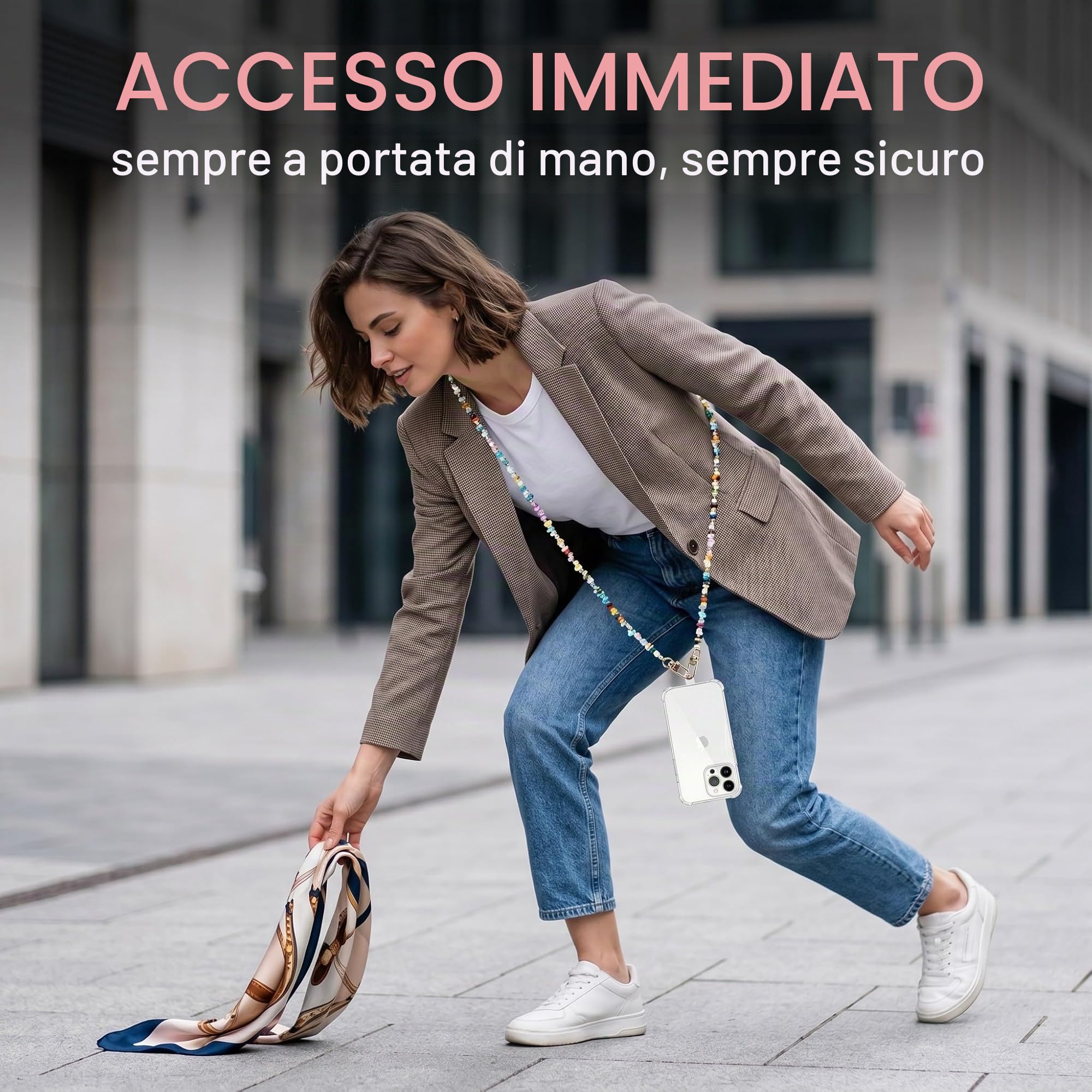 JYSNOW Diamante Pieno Cordino per Cellulare, Cordino per Cellulare con Glitter, Laccio per Cellulari da Collo Regolabile Laccetto per Toppa Elegante Adatto a Tutti Gli Smartphone (Argento JYSNOW Diamante Pieno Cordino per Cellulare, Cordino per Cellulare con Glitter, Laccio per Cellulari da Collo Regolabile Laccetto per Toppa Elegante Adatto a Tutti Gli Smartphone (Argento