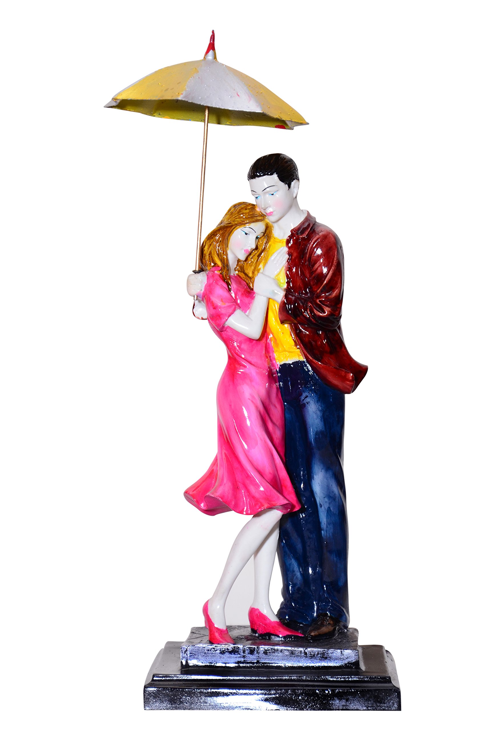 Mariner's Creation Valentine's Day Romantic Love Couple Under Umbrella Statue Showpiece Couples Miniatures Romantic Gifts for Boyfriend Girlfriend Girls Boys Husband Wife | Best Home Decor Items