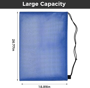 4Pcs Mesh Gear Bag for Snorkel, 19 x 27 Large Mesh Swim Bag, Dive Bag