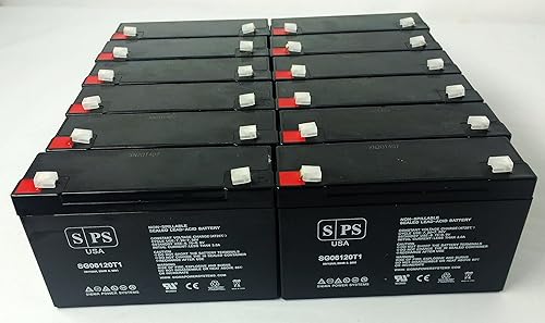 SPS Batería de repuesto de marca 6V 12Ah para UPS Liebert SB-12KVA (paquete de 12)