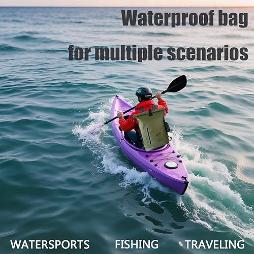 Miniatura 2 de Dry Bag - Bolsa impermeable de 25 litros y ligera para mujer, mochila impermeable para kayak, canotaje, pesca, remo, campamento, senderismo, sello