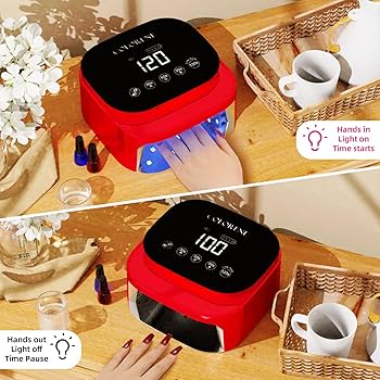 Amazon | コードレス UV LED ネイルランプ、60W 充電式ネイル