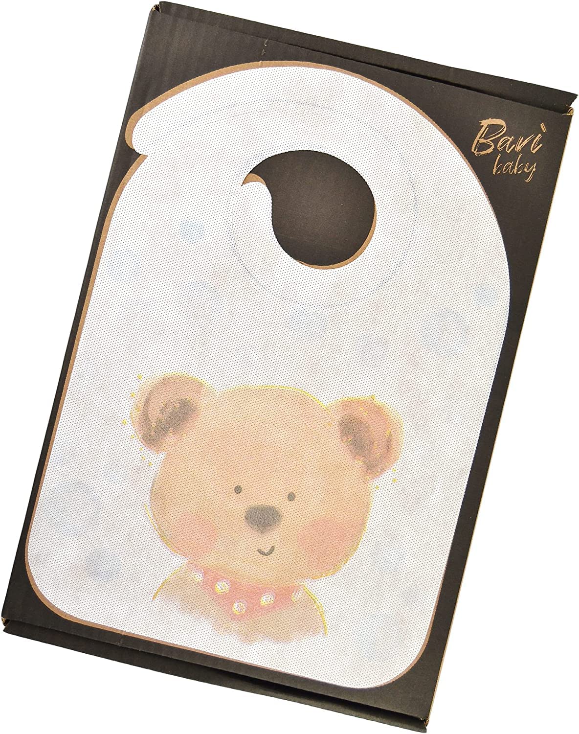 PZ 100 BAVAGLINI MONOUSO PER BAMBINO, BAVAGLINI FANTASIA ORSO, PINGUINO ED ELEFANTE ( ALTO 30 CM X LARGHEZZA 24 CM ) IDEALE PER ASILI E LUDOTECHE PER AGEVOLARE IL CONSUMO DEI PASTI