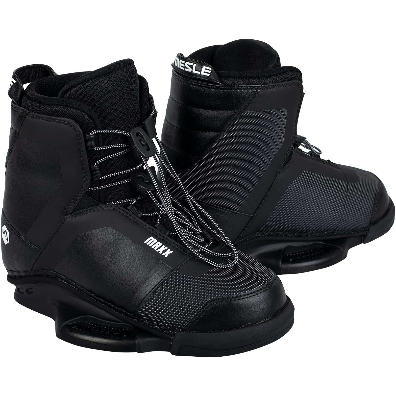 MESLE Wakeboard-Bindung Maxx, 41.5-47.5 EU, Closed-Toe Boots für Fortgeschrittene & Profis, für Boot und Seilbahn, schwarz