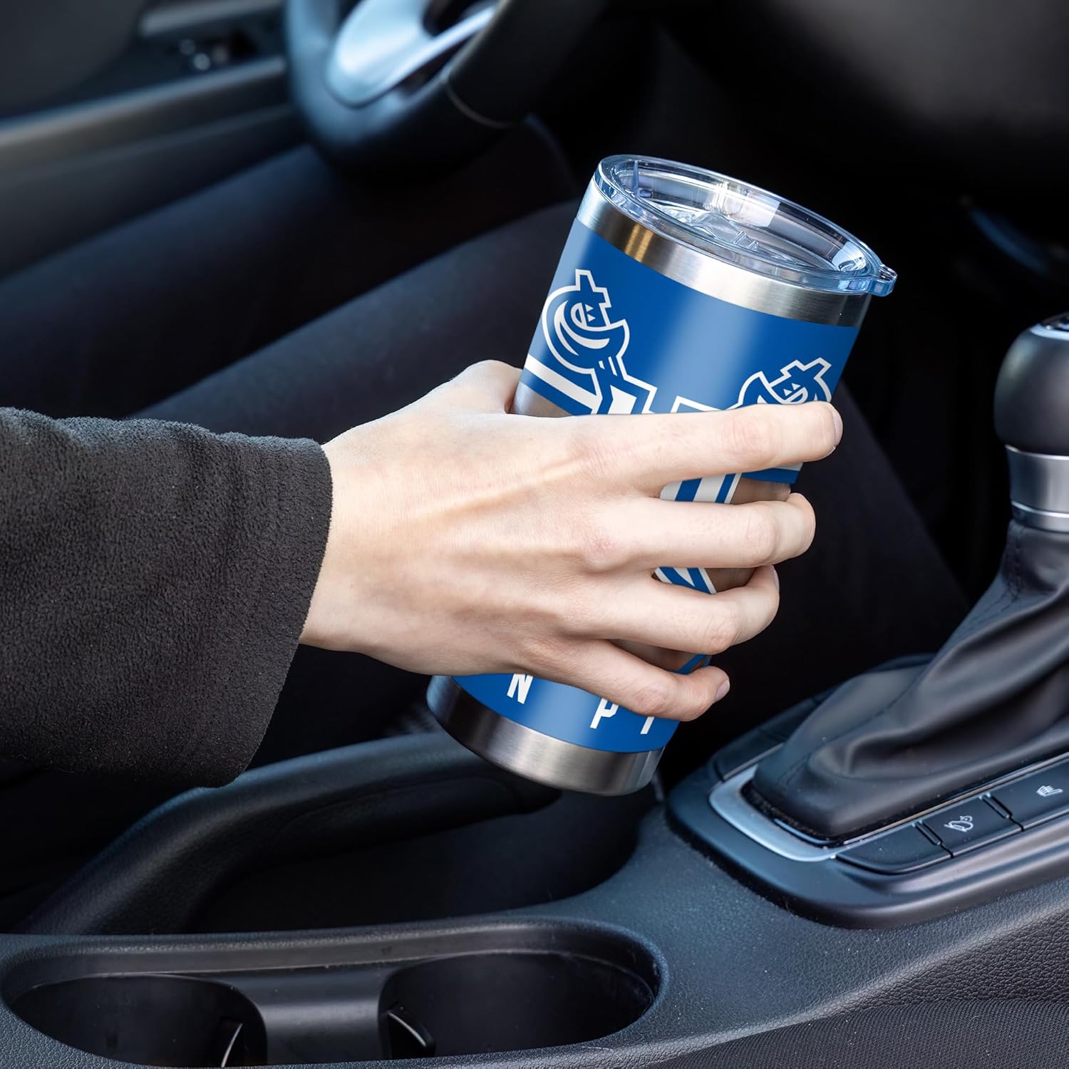 Rico Industries NCAA Hampton Pirates Standard 20oz Stainless Steel Tumbler with Lid - Great For Coffee, Tea, Water or Cocktails - Image 3