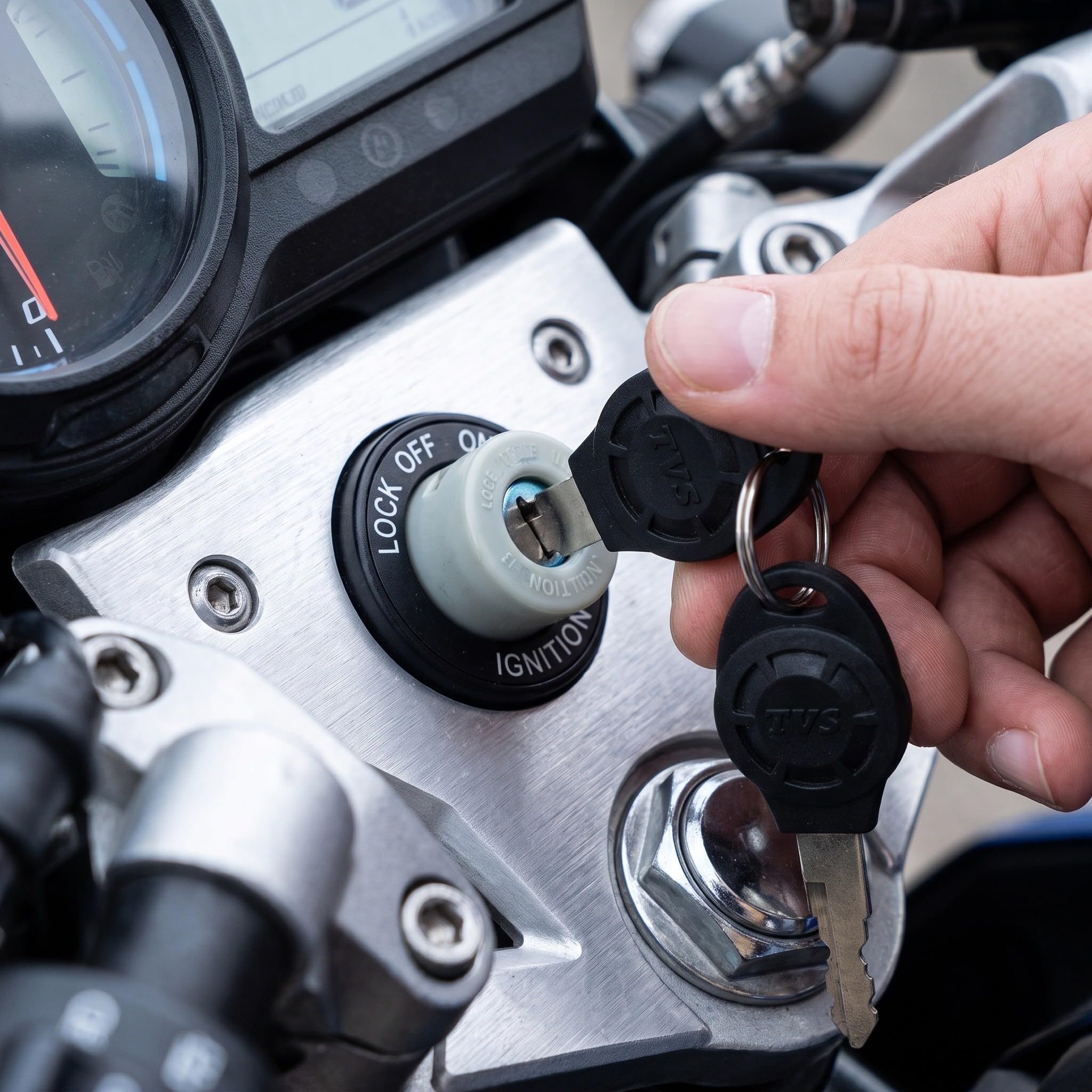 ibasenice 1 juego de cerradura de encendido para motocicleta compatible con