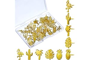 40-count Gold Tropical Pineapple Push Pins
