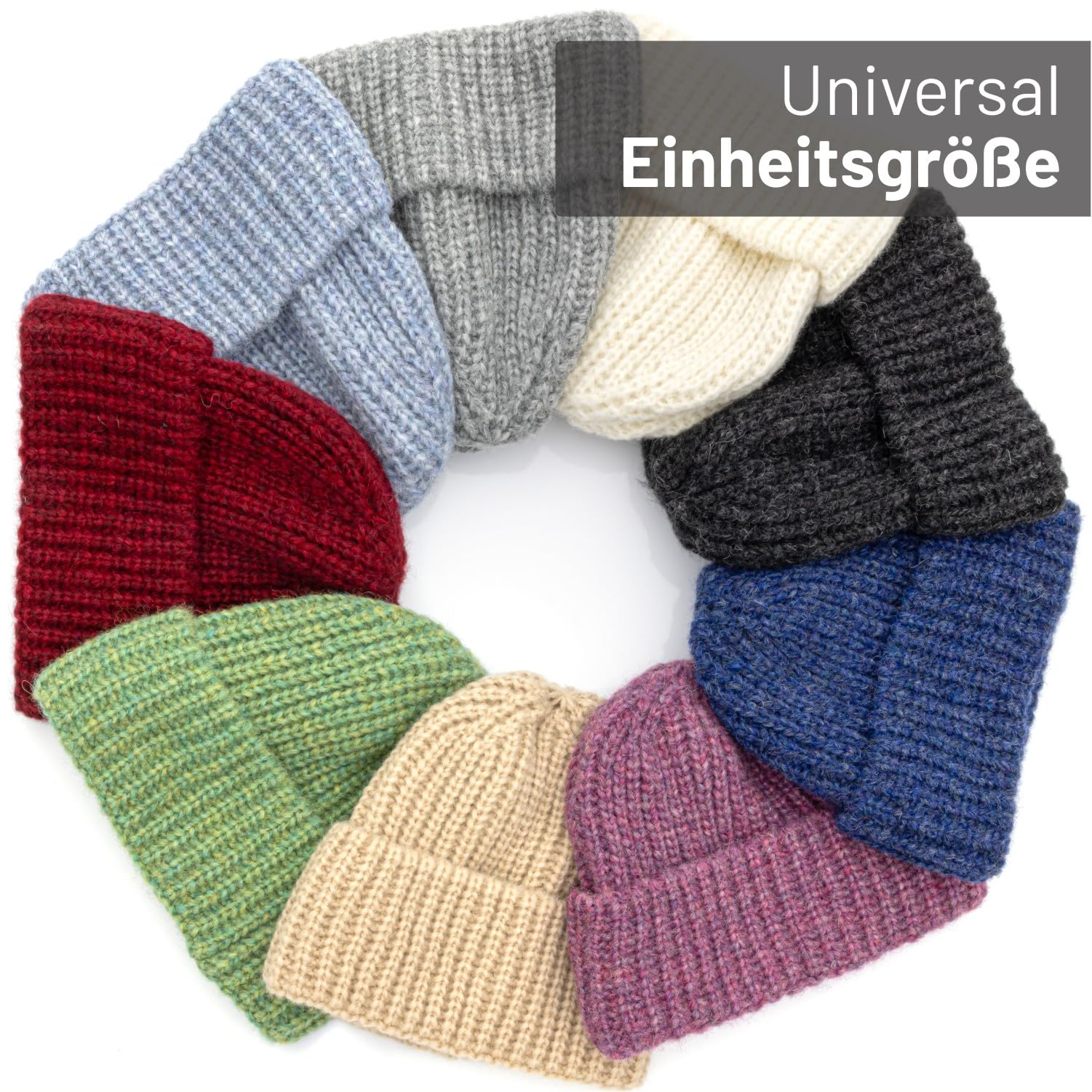 HANSA-FARM |Dicke Baby Alpaka Mütze - warm und leicht aus 80% Baby Alpaka - Made in Germany