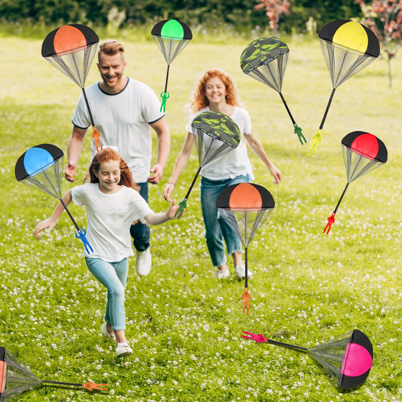 12 Pcs Parachute Toy, Outdoor Flying Parachute Men, Tangle Free Throwing  Toy Parachute, Hand Toss It Up Flying Toys for All Ages, Colors