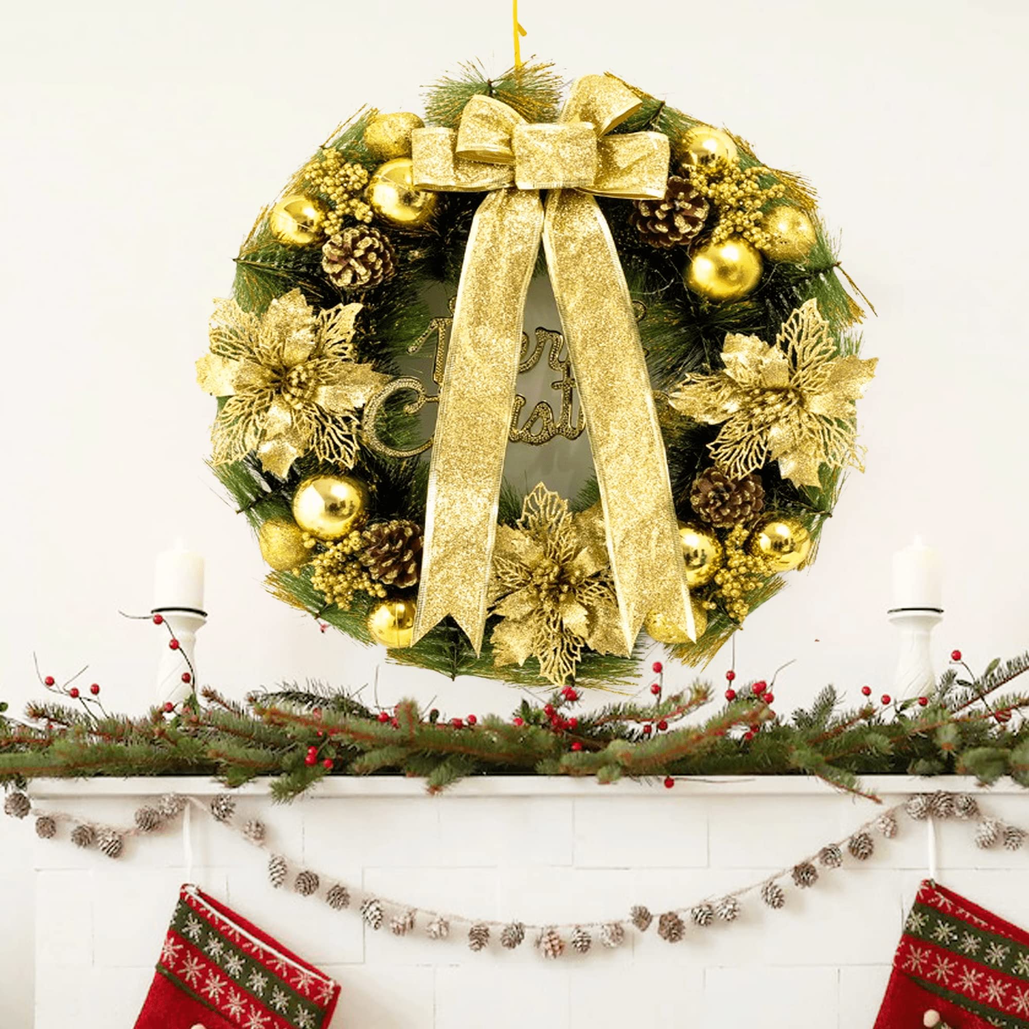 Wired Ribbon Christmas Ribbon Wired Edge 2\"x 60 Ft(2...