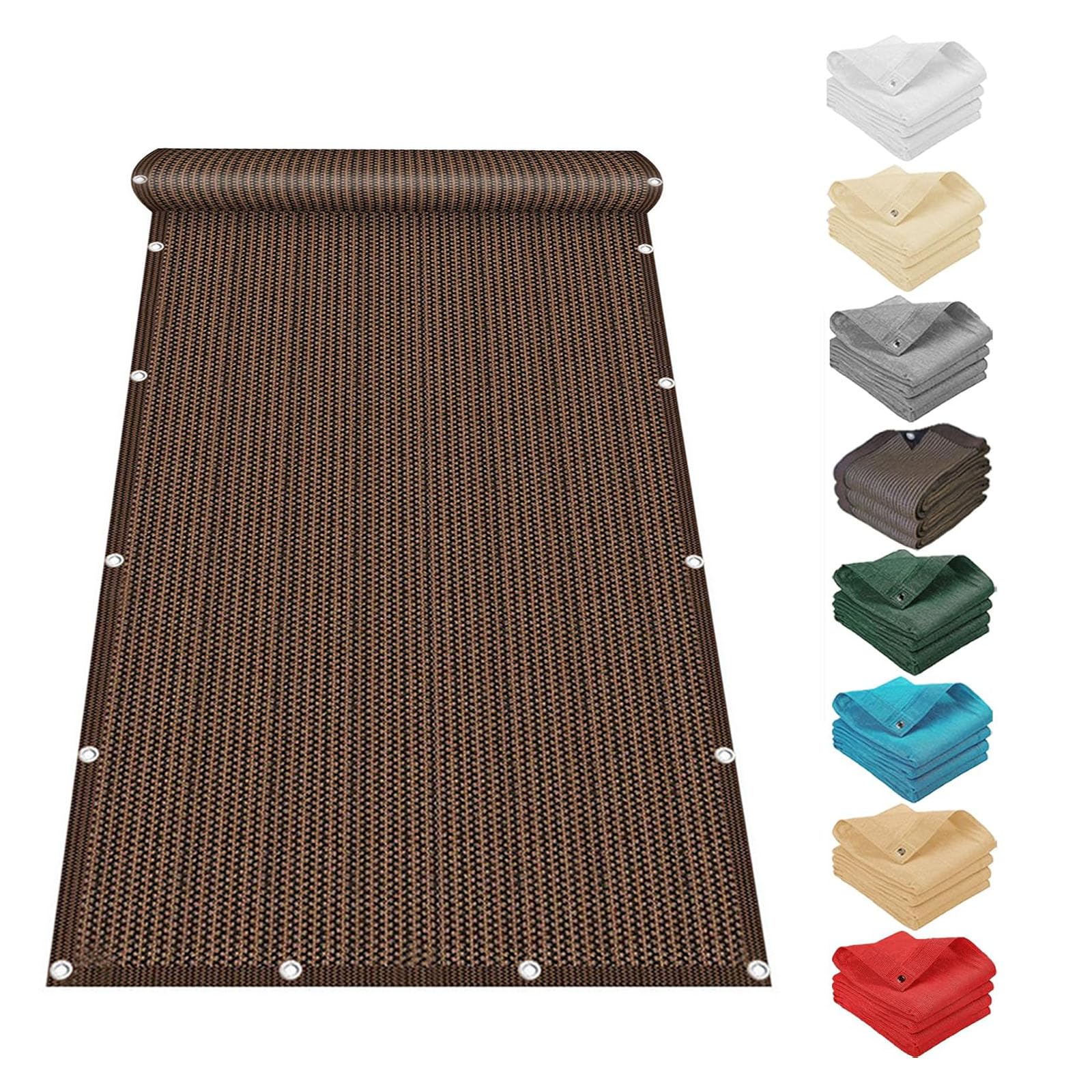 Copri Ringhiera Balcone 170 x 550 cm Protezione Solare, Protezione Della Privacy, Uv, Traspirante Schermi Protettivi Frangivisto Balcone per Giardino, Marrone