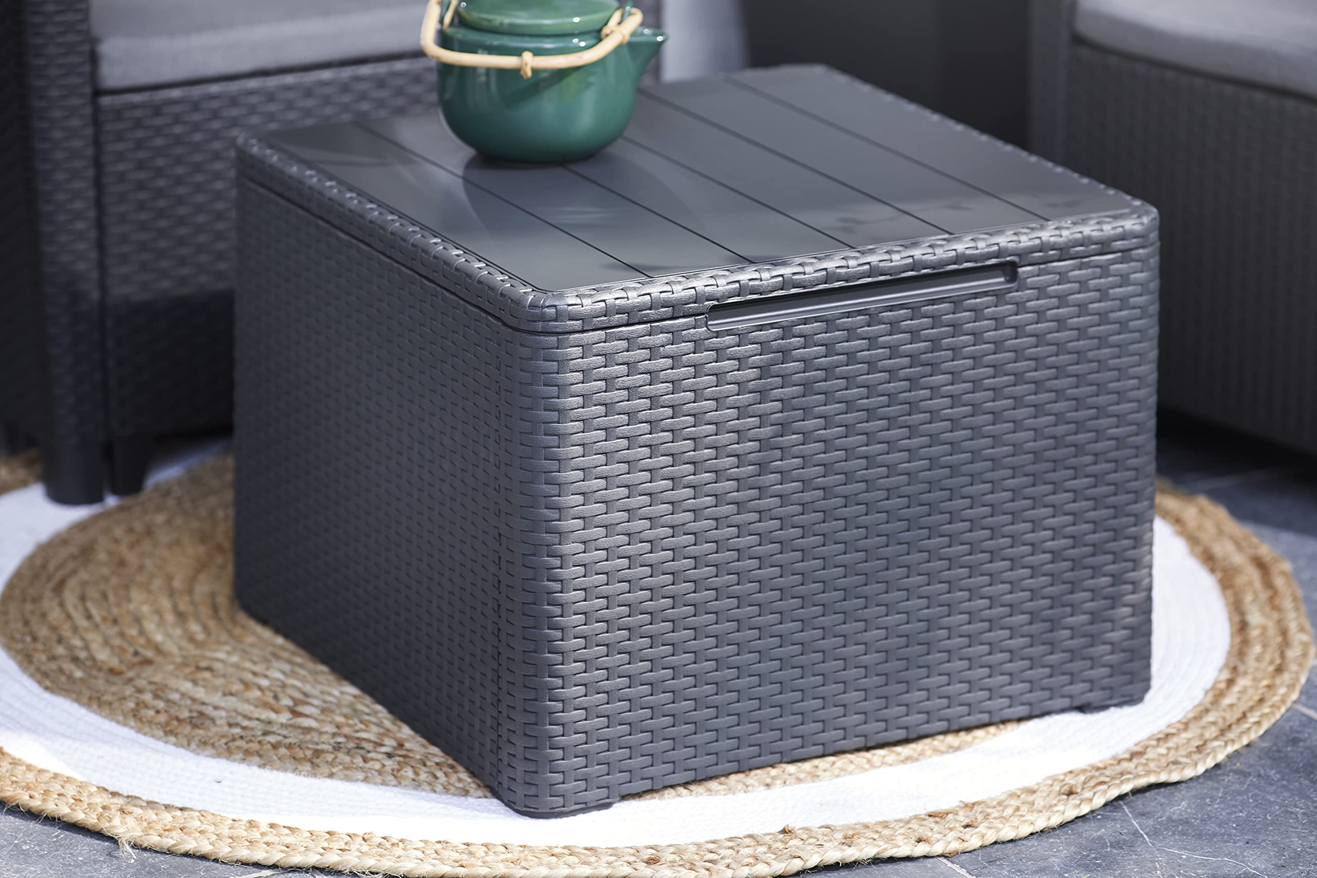 Set Giardino Keter Carolina - Divano 2 Posti, 2 Poltrone E Tavolino Regolabile - Foto 5