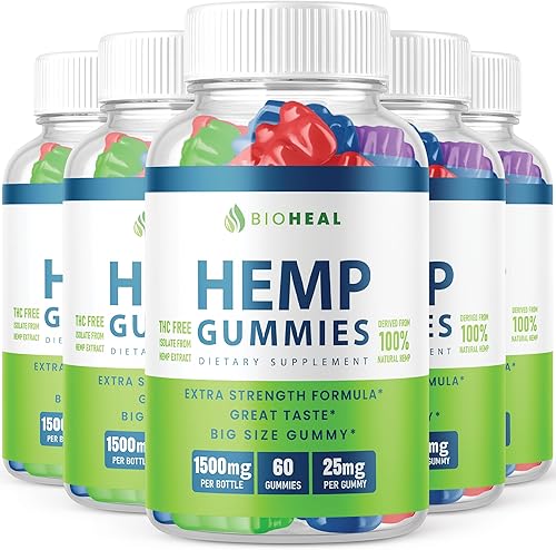 BioHeal Gummies (5 unidades) - Fórmula oficial - Gomitas Bioheal con extracto de cáñamo, mezcla de cáñamo extra fuerte, gran sabor, gomita Bio Heal