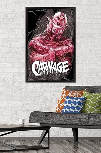 Miniatura 65 de Trends International Marvel Comics Carnage - Insane Wall Poster, 22.4L x 14.7W, Barnwood Framed Version Versión enmarcada Barnwood
