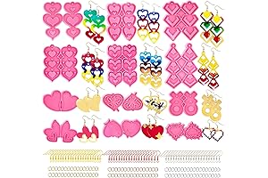 JHYlilia Valentine's Day Resin Molds for Heart Earrings