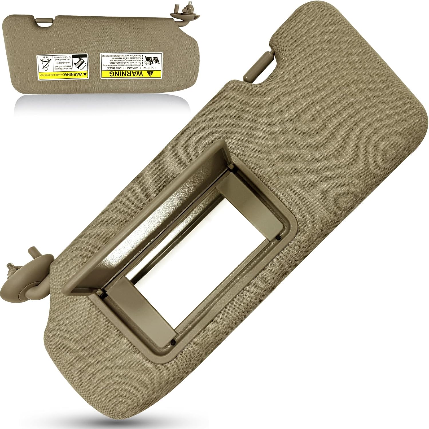 Left Driver Side Sun Visor for Honda CRV 2017 2018 2019 2020 2021 2022 Replace 83230TLAA51ZB NO Light with Makeup Mirror (Beige(Left Driver Side))