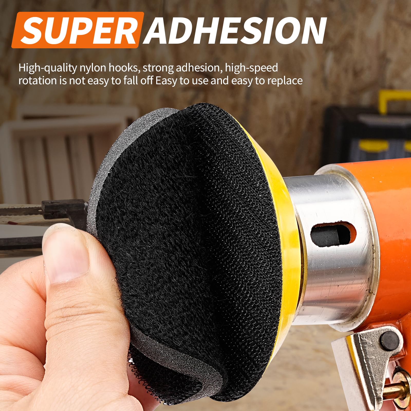 Almohadilla de esponja de espuma suave de 3 pulgadas (75 mm), paquete de 10 almohadillas de repuesto de gancho y bucle de 3 pulgadas para lijadora orbital aleatoria de 3 pulgadas para discos