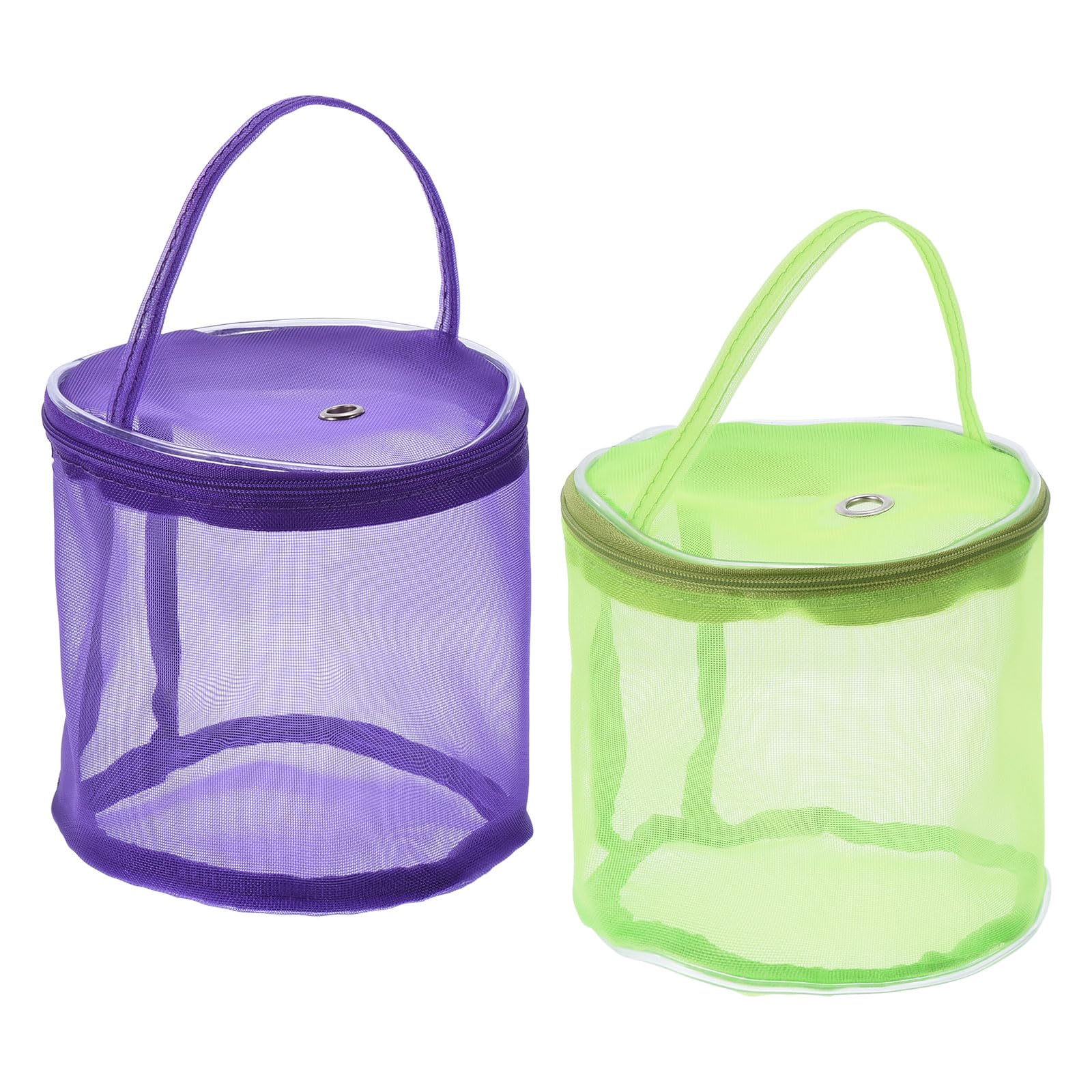 Sac de rangement pour laine PATIKIL en lot de 2 grand format violet et vert